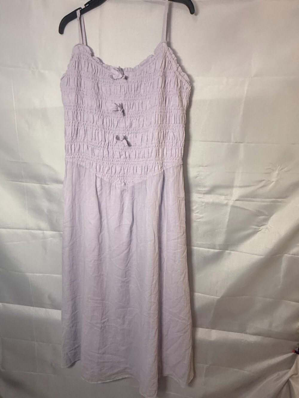 American Eagle Outfitters Smocked Maxi Dress XL Lavender Purple Boho Cottagecore